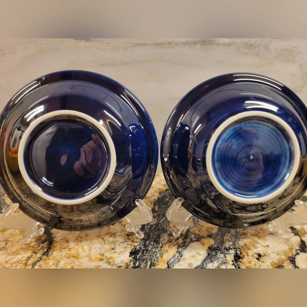 2 Fiestaware Cobalt Fruit Bowls